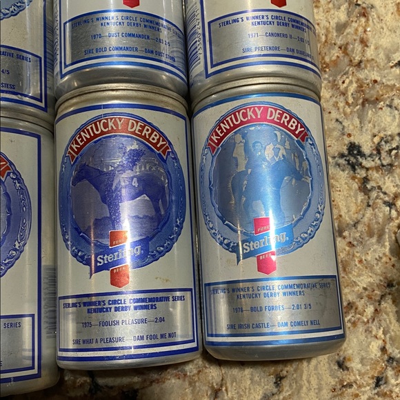 Vintage Sterling Kentucky Derby horse racing beer can set 1962-1975 g Hellman - Picture 7 of 9